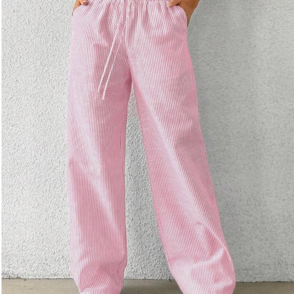 pink striped pants